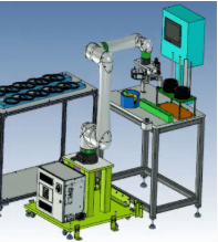 協働ロボット・モバイルベースの作業台設備イメージ